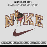 Nike Horse 0705 Embroidery File 6 sizes