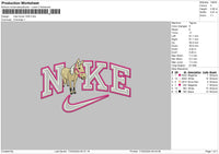 Nike Horse 1304 Embroidery File 6 sizes