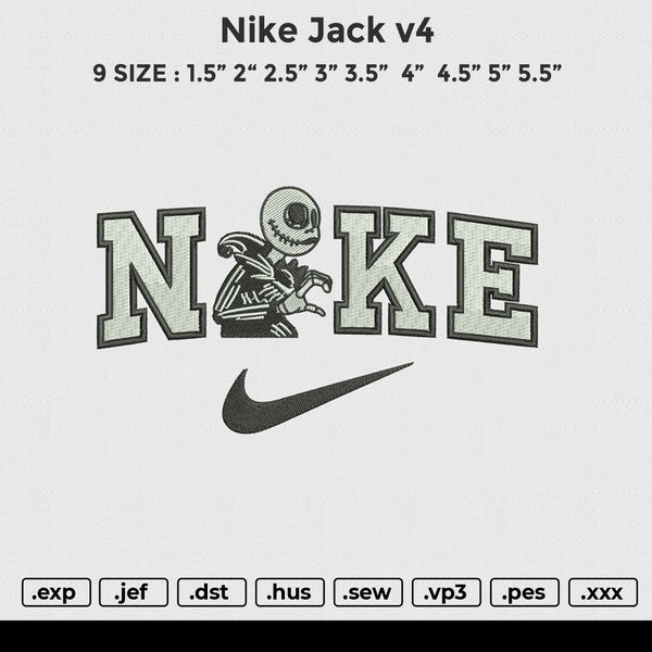 Nike jack v4 Embroidery File 6 size