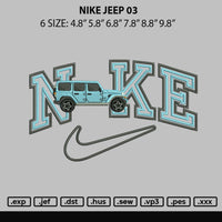 Nike Jeep Embroidery File 6 sizes