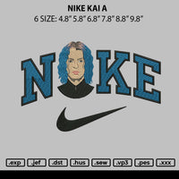 Nike Kai A Embroidery File 6 sizes