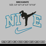 Nike Karate Embroidery File 6 sizes