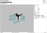 Nike Karate Embroidery File 6 sizes