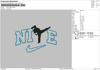 Nike Karate Embroidery File 6 sizes