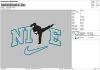 Nike Karate Embroidery File 6 sizes