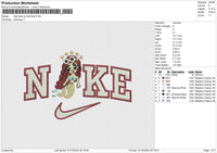 Nike Karol G Mermaid Embroidery File 6 size