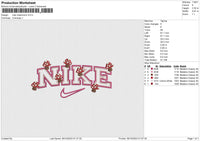 Nike mashroom Embroidery File 6 size