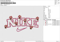 Nike mashroom Embroidery File 6 size