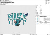 Nike melt 2line Embroidery File 6 size