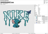 Nike melt 2line Embroidery File 6 size