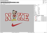 Nike Minnie Xmas V2 Embroidery File 6 sizes