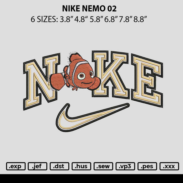 Nike Nemo 02 Embroidery File 6 sizes