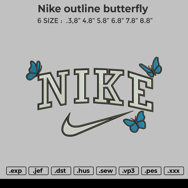 Nike Outline Butterflies