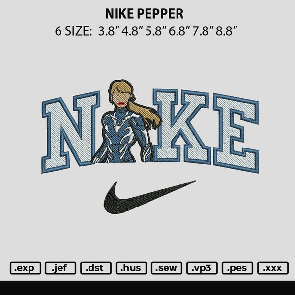 Nike Pepper Embroidery File 6 sizes