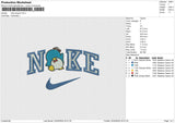 Nike pinguin Embroidery File 6 size