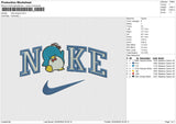 Nike pinguin Embroidery File 6 size