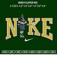 Nike Player Nd Embroidery File 6 sizes