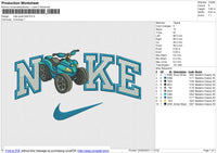 Nike Quad Bike Embroidery File 6 size