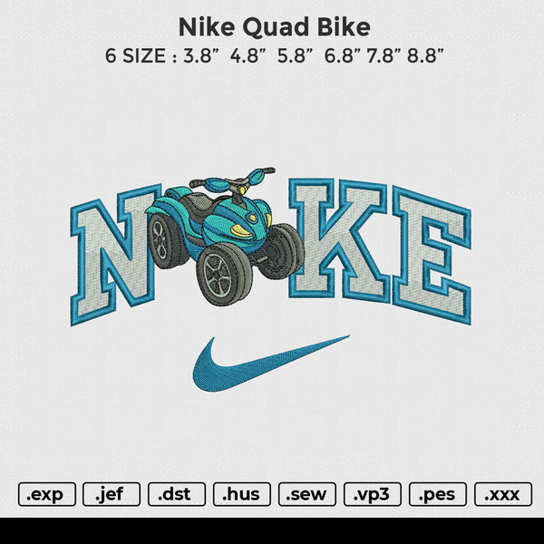 Nike Quad Bike Embroidery File 6 size