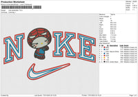 nike spiderkitty Embroidery File 4 size