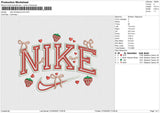 Nike Strawberry Bow Embroidery File 6 size