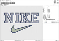 Nike Stright Embroidery File 6 size