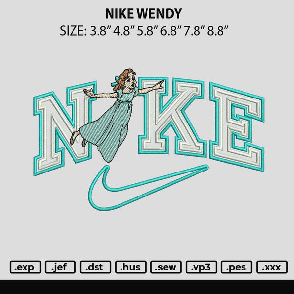 Nike Wendy Embroidery File 6 sizes