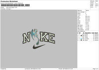 Nike White Dragon Embroidery File 6 sizes