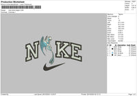 Nike White Dragon Embroidery File 6 sizes