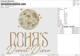 Nohas desert disco Embroidery File 6 size