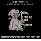 Ghost Pink 0608 Embroidery File 6 sizes