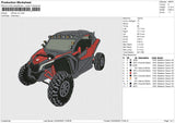 Offroad Car Embroidery File 6 size