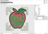 Offwhite Apple Embroidery File 6 size