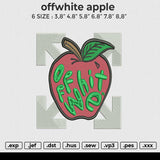 Offwhite Apple Embroidery File 6 size