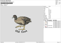 Coot Text Embroidery File 6 sizes