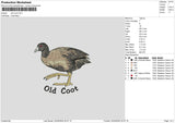 Coot Text Embroidery File 6 sizes