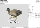 Coot Text Embroidery File 6 sizes