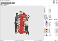 One Direction Embroidery File 6 size