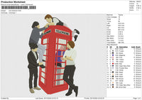 One Direction Embroidery File 6 size