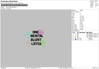 Mentaltext 02 Embroidery File 6 sizes