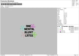 Mentaltext 02 Embroidery File 6 sizes