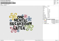 One Mental v3 Embroidery File 6 size