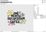 One Mental v3 Embroidery File 6 size