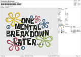 One Mental v3 Embroidery File 6 size