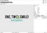 One Two Smile Photobooth Embroidery File 6 size