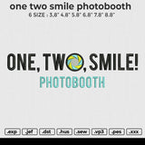 One Two Smile Photobooth Embroidery File 6 size