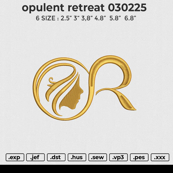 Opulent Retreat 030225 Embroidery File 6 size