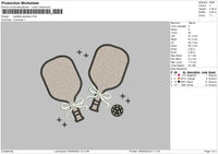 Paddles App Embroidery File 6 sizes