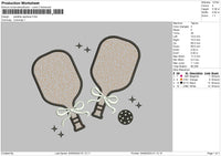 Paddles App Embroidery File 6 sizes