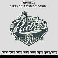 Pedres v2 Embroidery File 6 size